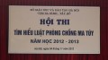 Hội thi tìm hiểu luật phòng chống ma túy năm 2012-2013 cụm Tây Hồ - Ba Đình